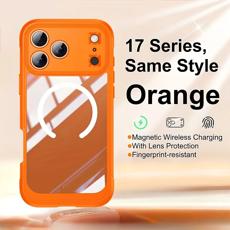 Luxuriöse transparente magnetische Handyhülle, Front-Displayschutz + vollständige Abdeckung, Schutzhülle für die Rückseite, anwendbar für iPhone 1,