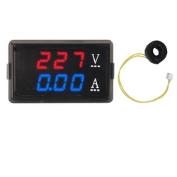 Voltmetro digitale amperometro AC70-480V 10A 100A blu + rosso LED Dual Digital Amp voltmetro Gauge