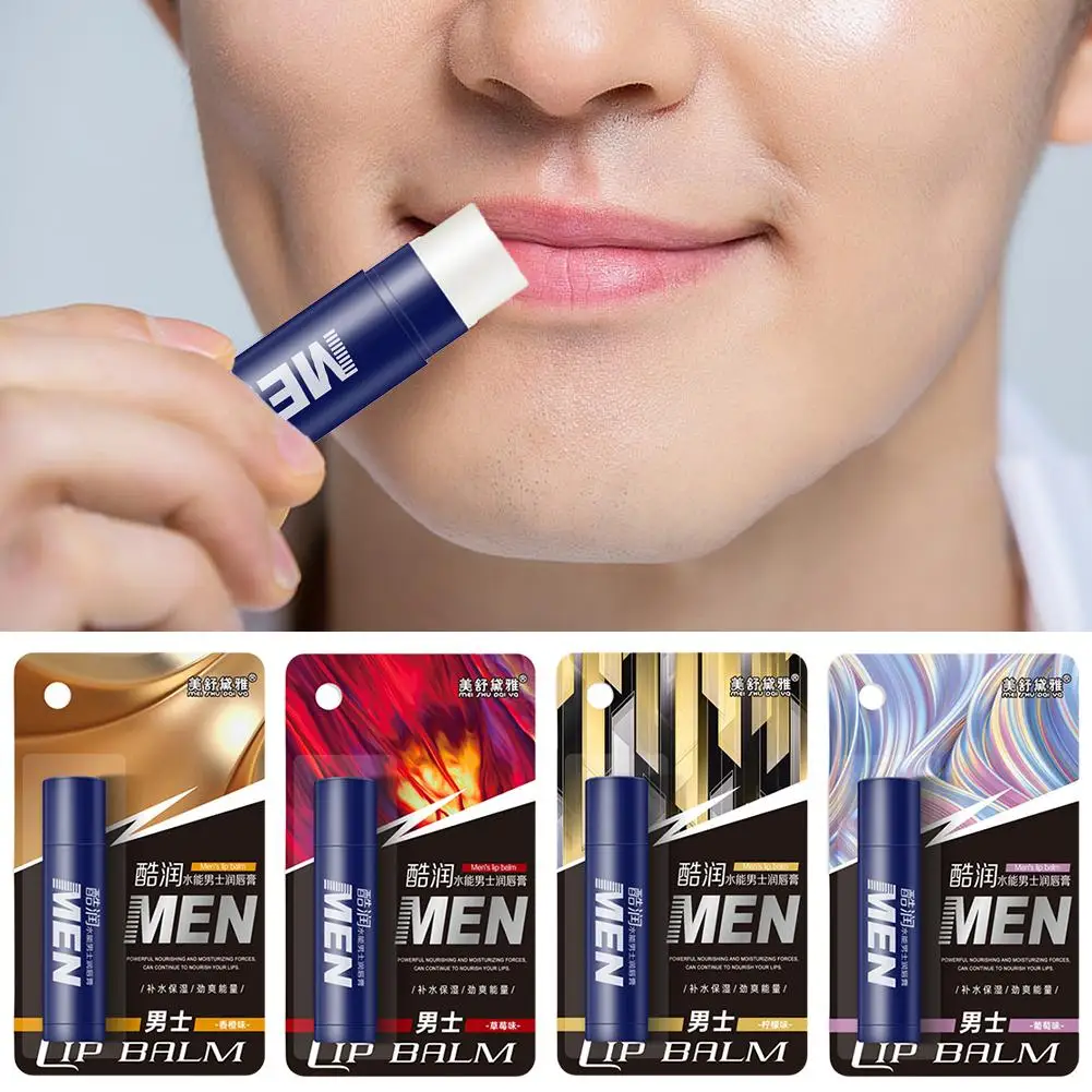 Männer-Lippenbalsam, feuchtigkeitsspendend, entfernt abgestorbene Haut, verhindert Trockenheit, Risse, reduziert Lippenfalten, lindert Trockenheit, Lippenpflege