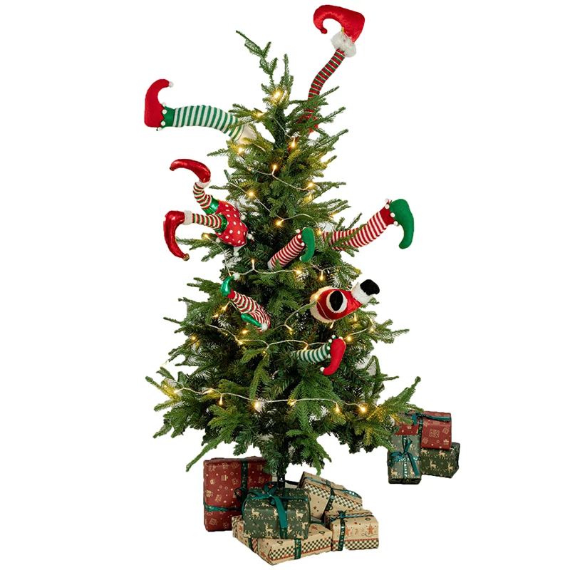 

Ноги эльфа, набор украшений для рождественской елки, 0,9/1,2/1,5/1,8 м, украшение для рождественской елки, гостиная, домашний декор, вечеринка, домашний праздник