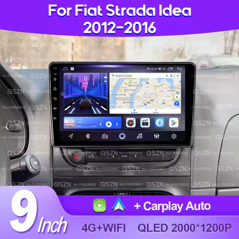 QSZN For Fiat Strada Idea 2012-2016 Android 13 Car Radio Multimedia Video Player CarPlay Auto 4G GPS Navigation Stereo Head Unit