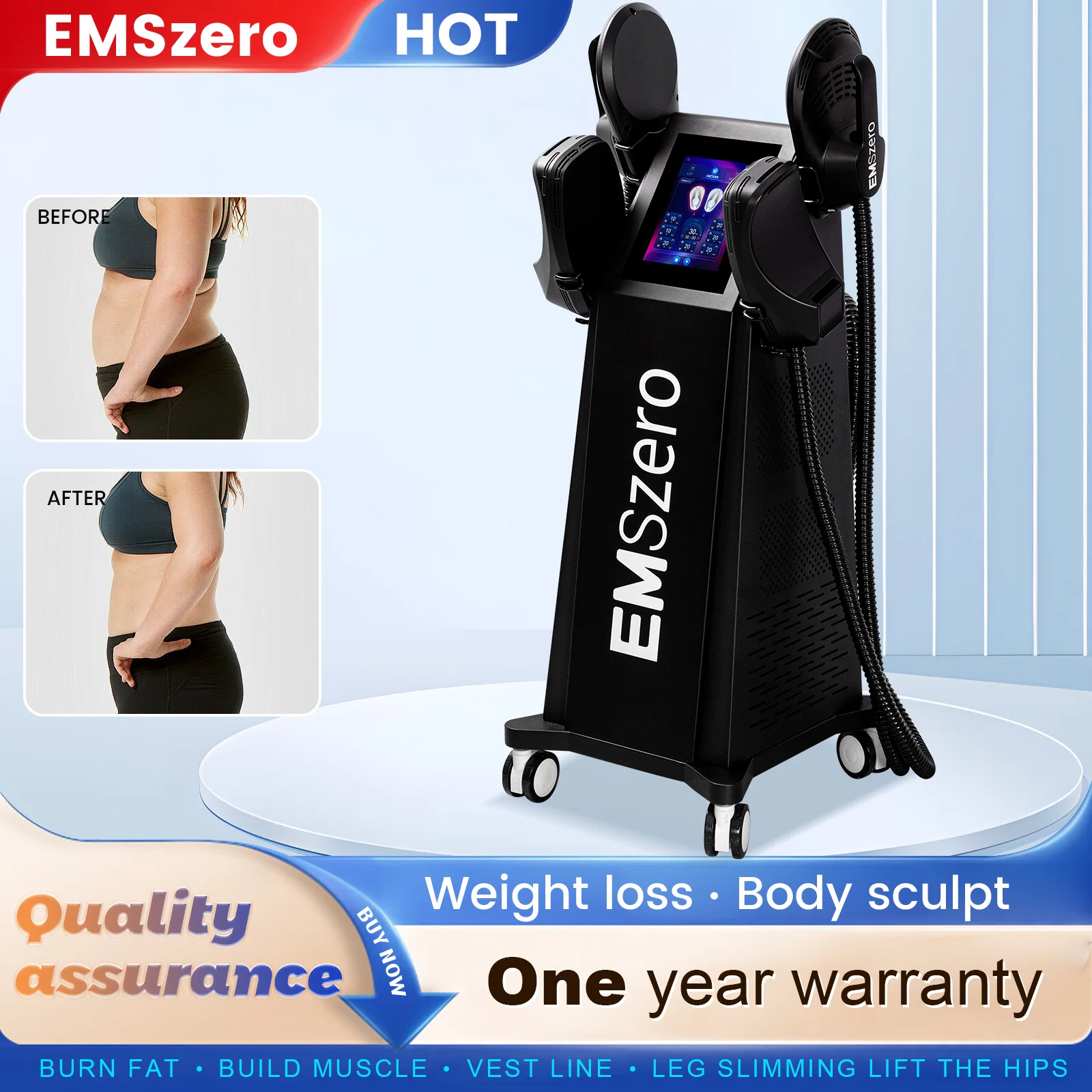 

EMSZERO RF 6500W 200Hz NEO Slimming Machine Hiemt Nova Body Sculpting EMS Pelvic Muscle Stimulator Salon