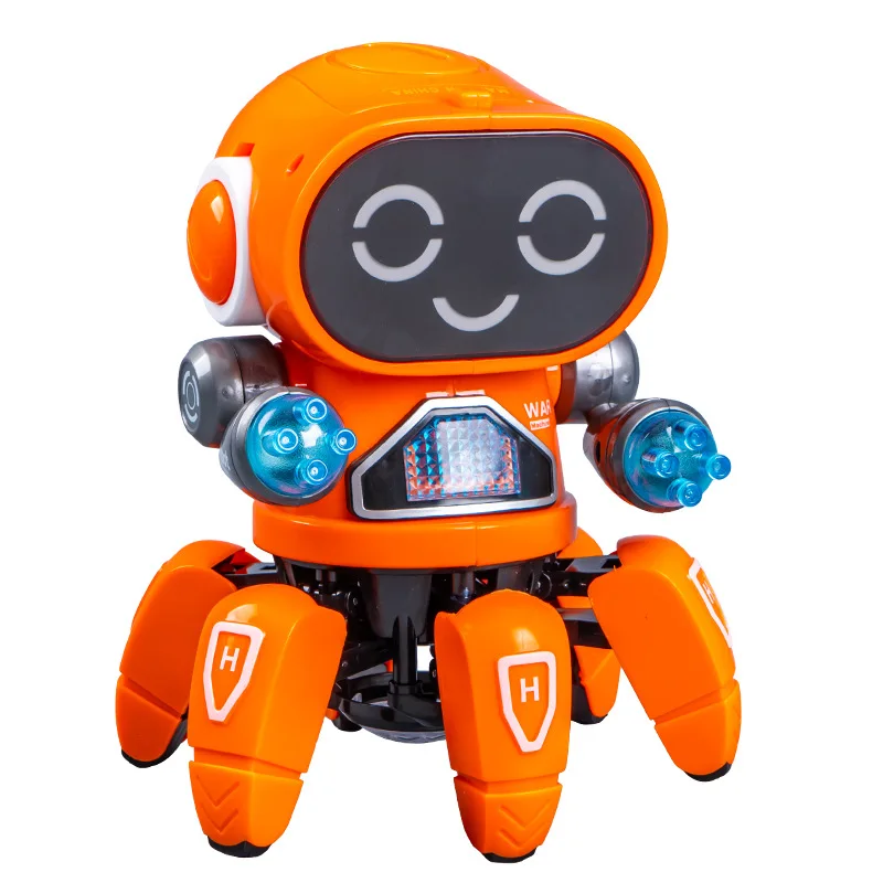 Jouet Robot de danse électrique intelligent avec musique, lumières LED, chant viral, jouet d'affichage interactif à Six griffes pour enfants, vente de rue