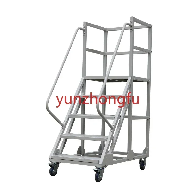 

Jingmu ascending ladder supermarket warehouse mobile tally platform truck detachable pickup ladder customized