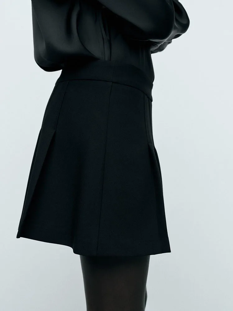 New Summer Women's Casual Skirt Pants with Pleats Decoration Slimming Simple Versatile Commute Sle Other Material 00%