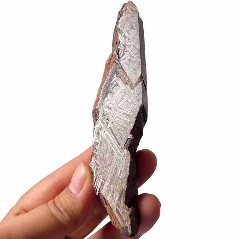 187.2g Muonionalusta Meteorite Slice Natural Iron Meteorite Rough Edge Collectible Specimen QC876