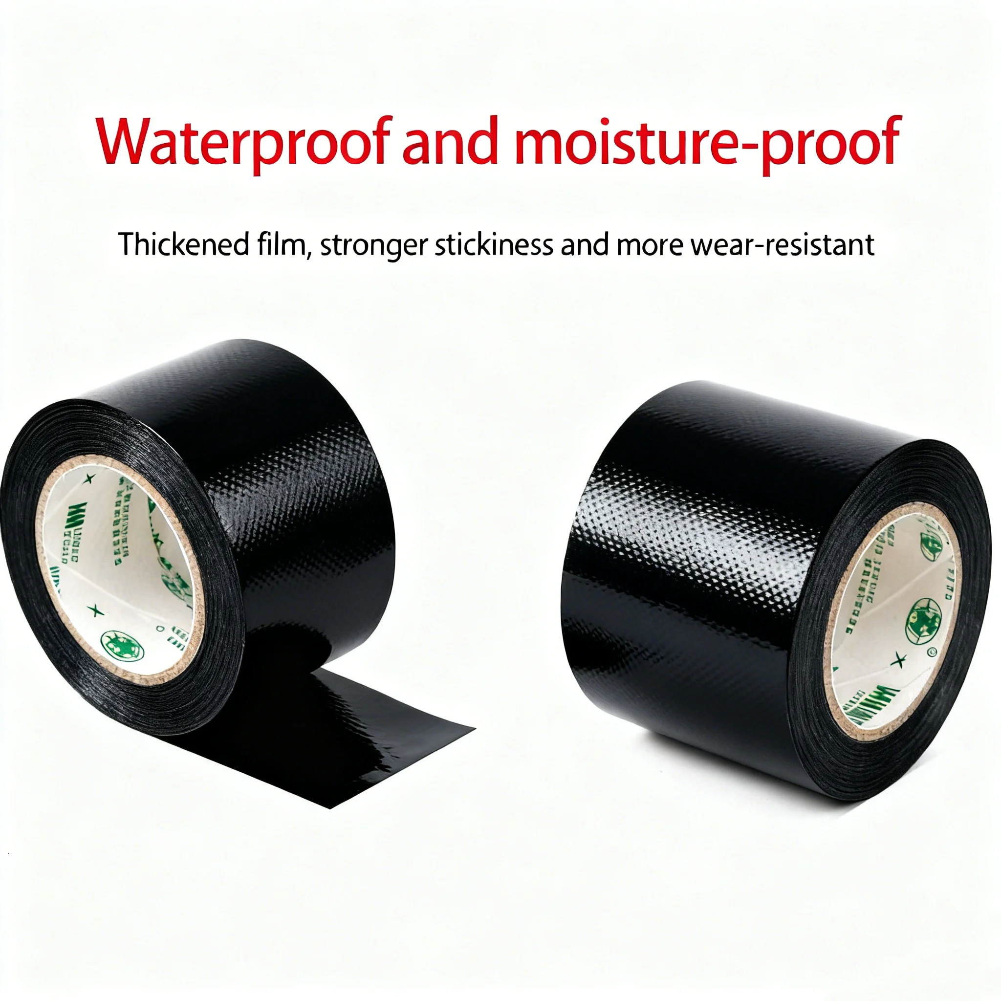 Black60mm*20M(1 Roll) Super Adhesive Fabric Duct Tape - Waterproof, Leaves No Glue for E-Bike Seat, Tarpaulin & Tent Repair