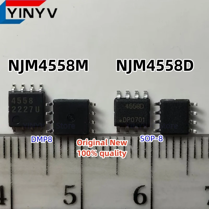 10Pcs NJM4558M NJM4558M-TE1 4558 DMP8 NJM4558D 4558D SOP-8 NJM4558 JRC4558D JRC4558 DUAL OPERATIONAL AMPLIFIER  New 100% quality