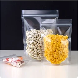Resealable Stand Up High Clear Heat Sealing Plastic Transparent Zip Lock Bag Nuts Candy Gift Beans Powder Coffee Storage Pouches