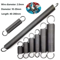 1pcs Open Tension spring Expansion Springs Extension Tension Spring Wire Diameter  2.0mm Spring Diameter 10mm-22mm