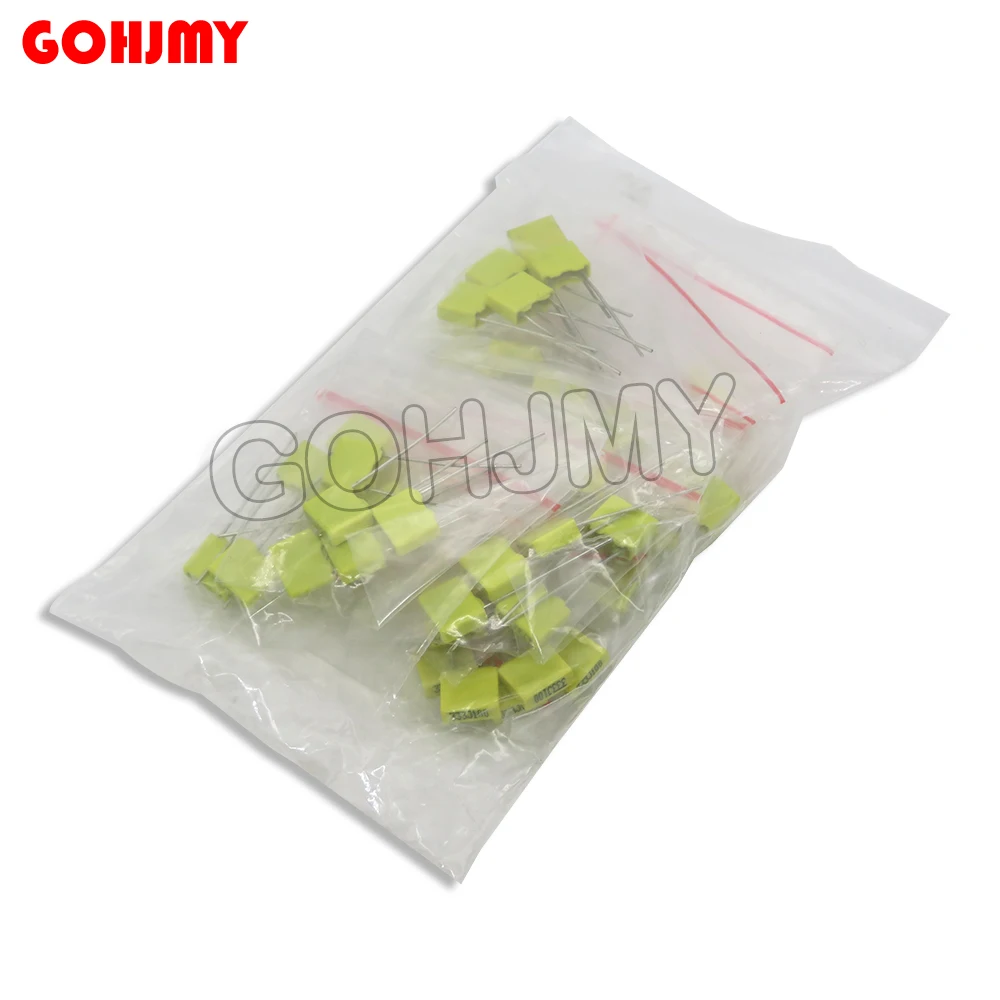 50PCS=10 Kinds * 5 PCS 100V 102J 152J 332J 472J 103J 333J 473J 104J 224J 474J Correction Capacitor Kit  