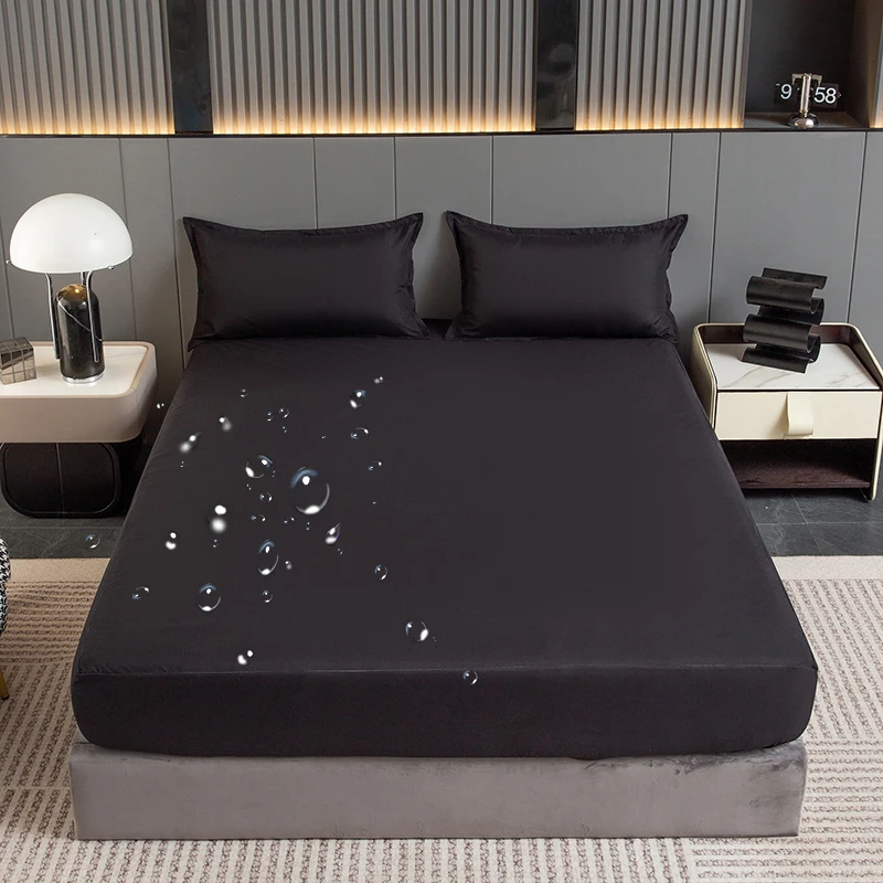 Bonenjoy-sábanas impermeables para cama, Sábana bajera de Color sólido para el hogar, Protector de colchón, sin funda de almohada, 90x200