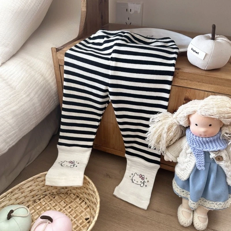 Kawaii مرحبا كيتي سانريو الأطفال لطيف الكرتون مريحة الدافئة السراويل الضيقة طالب طماق هدايا عيد الميلاد للأطفال