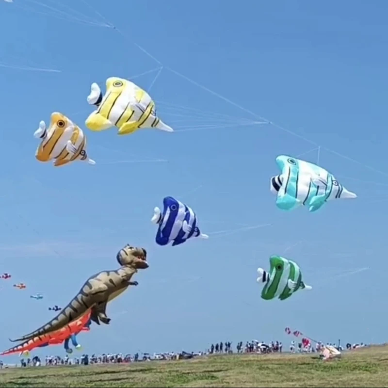 Vis vlieger hanger zachte vliegeren weifang grote vlieger windzakken opblaasbare vliegers vissen vlieger Outdoor speelgoed volwassenen vliegende vogel koi