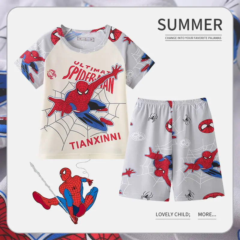 2pcs Spiderman Boys Cosplay Costume Sets New Casual Cartoon StellaLou Active Kids Children Baby Toddler Boys Clothing Outfits