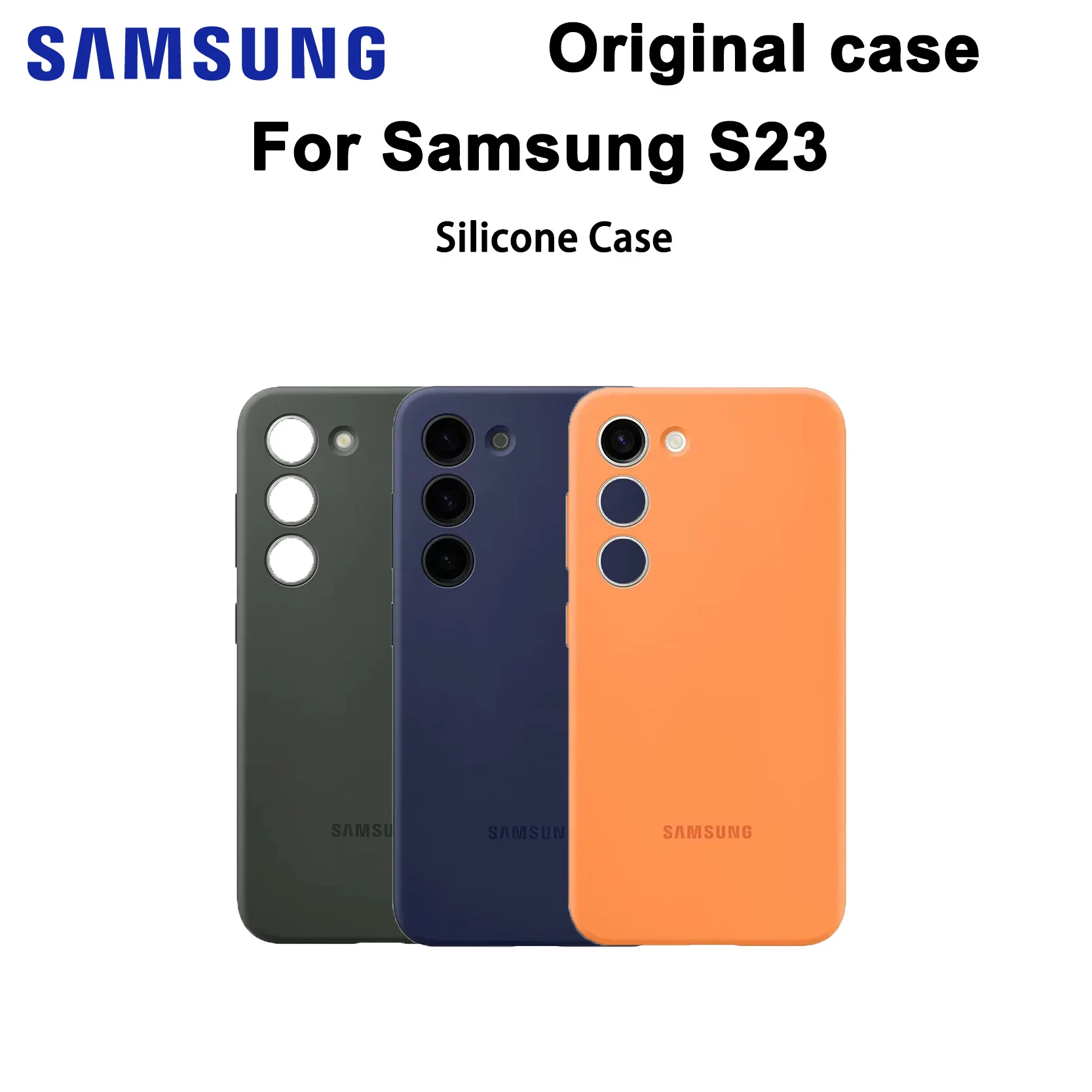 

Оригинальный чехол для Samsung Galaxy S23, силиконовый чехол, защитная крышка, мягкая противоударная силиконовая крышка S23.