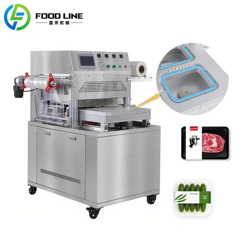 Industrial MAP Sealer Machine Automatic Modified Atmosphere Packaging Equipment for Fresh and Frozen Foods
