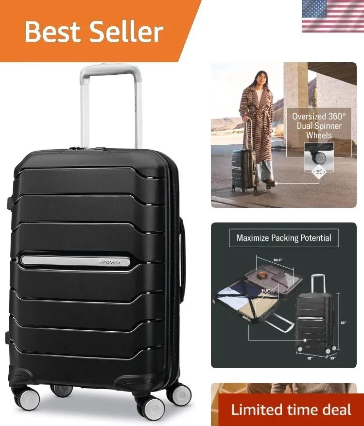 

Расширяемый чемодан для ручной клади 21 дюйм с плавными вращающимися колесами — путешествуйте стильно