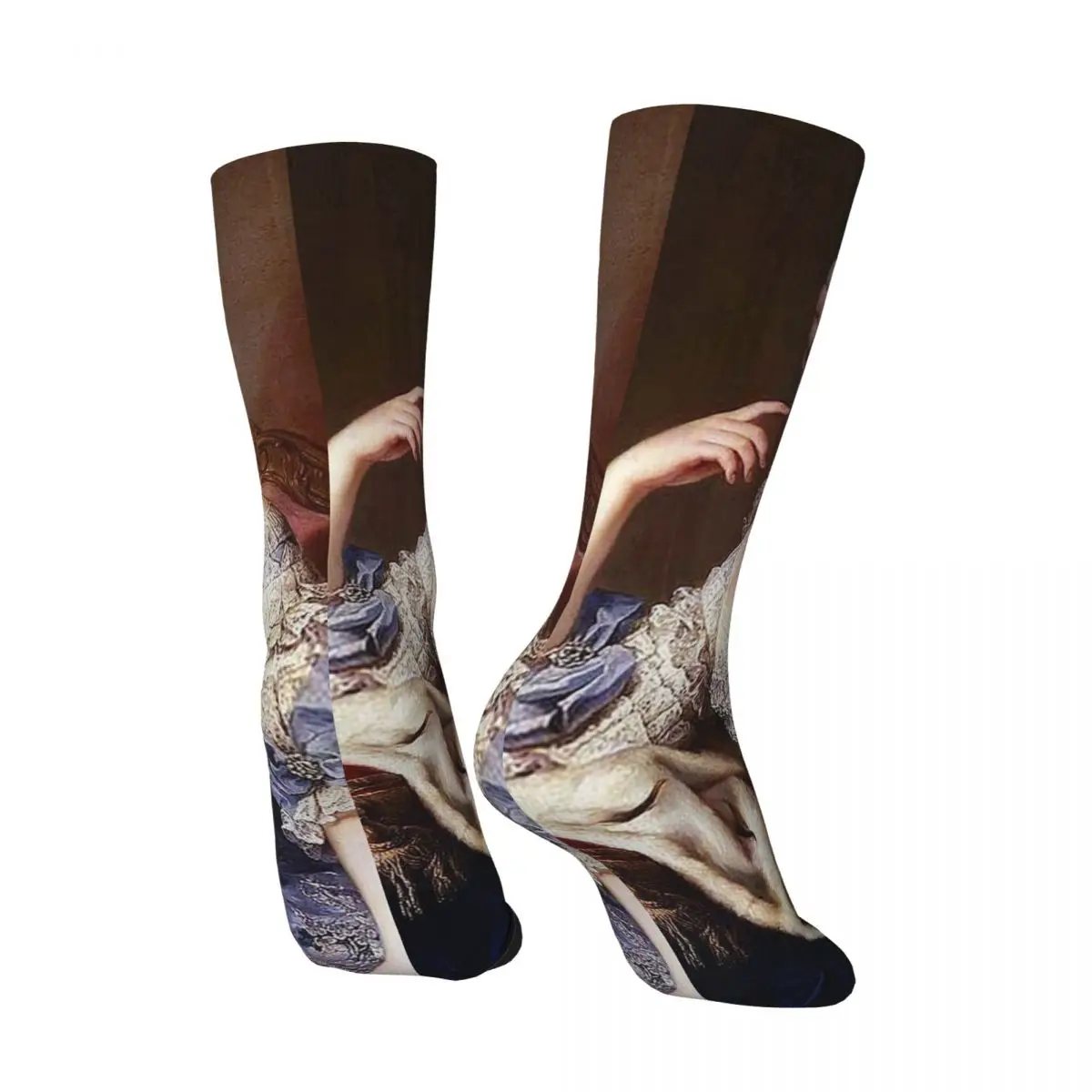 All Seasons Portrait Of Marie Antoinette Martin Va Socks Harajuku Sport Middle Tube Socks Super Soft Stockings