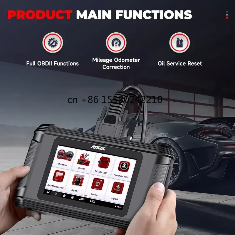 for ANCEL DM500 OBD2 Scanner Stock Code Reader Oil Reset Mileage Change Car Cluster Correction Tool EU USA 1-Year Warranty
