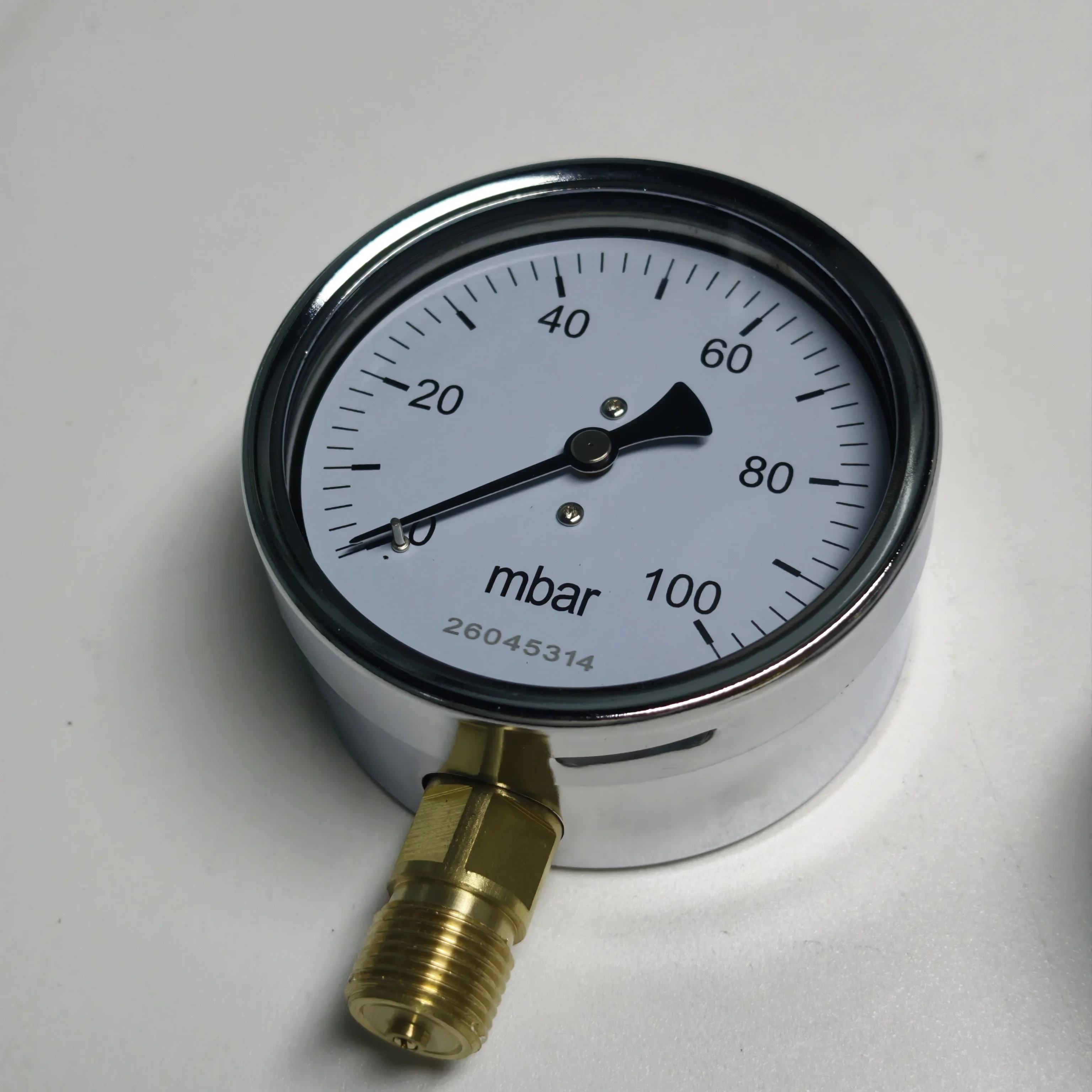 Digital Calibratable Adjustable Gas Micro Pressure Meter Mbar Gauge 0-200mbar Stainless Steel