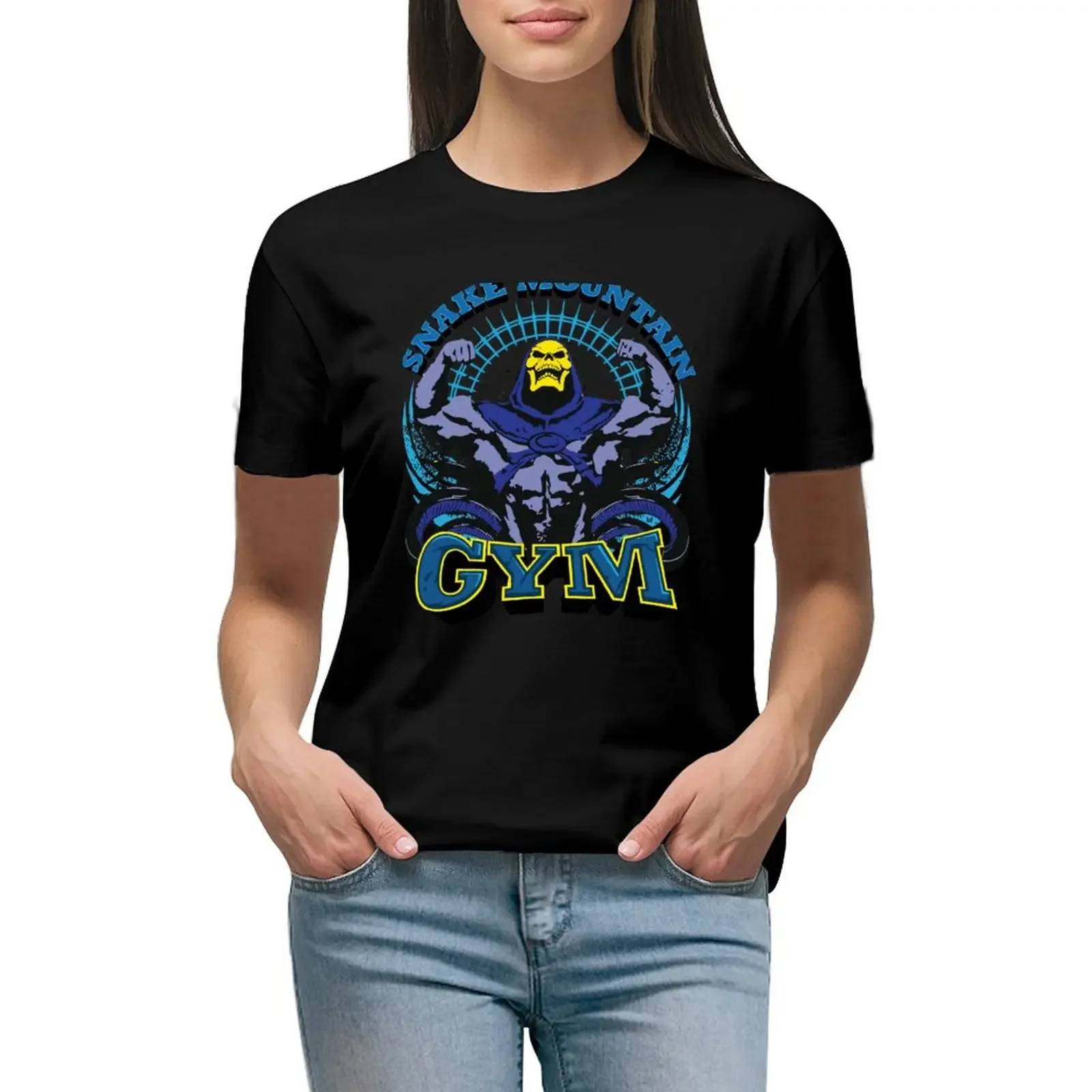 

SNAKE MOUNTAIN GYM T-Shirt summer top shirts graphic tees kawaii clothes cute tops oversized workout shirts for Women