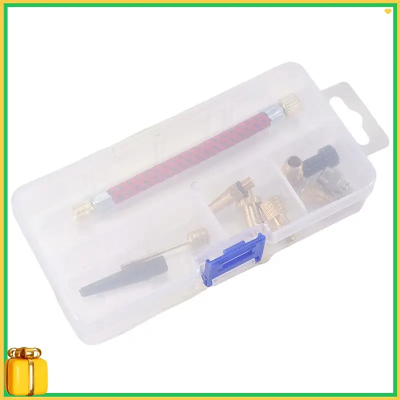 

Premium 12Pcs/Set Airbed Pump Hose Adapter Nozzle Valve Air Hose Inflating Needles Bike Pump Inflator Connector Bike Tools