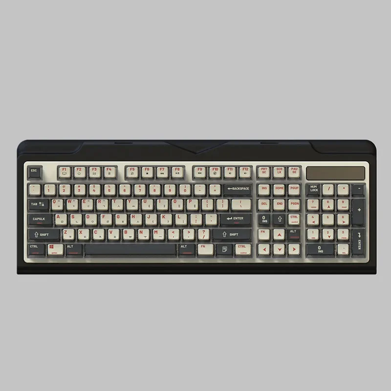 Imagem -05 - Couro Duplo Retro Leite Keycap Translúcido Pbt Asa Teclado Mecânico Alto Faça Você Mesmo Khaki Keycaps Pudim Preto 116 Teclas