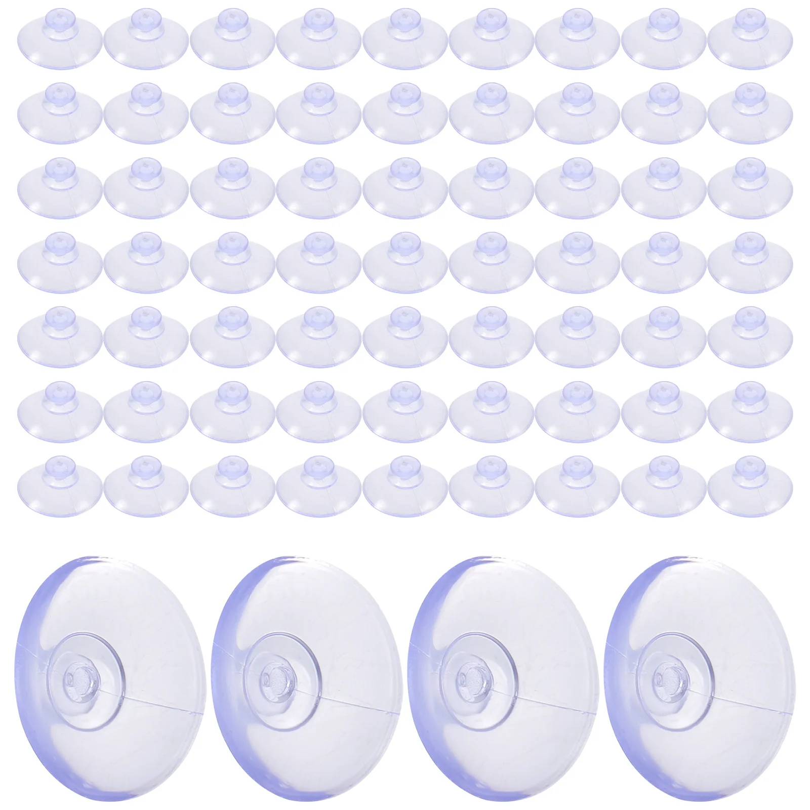 

100 Pcs Suction Cup Hook Pads for Glass Table Small Cups Hooks Window Pvc Holder Bathroom