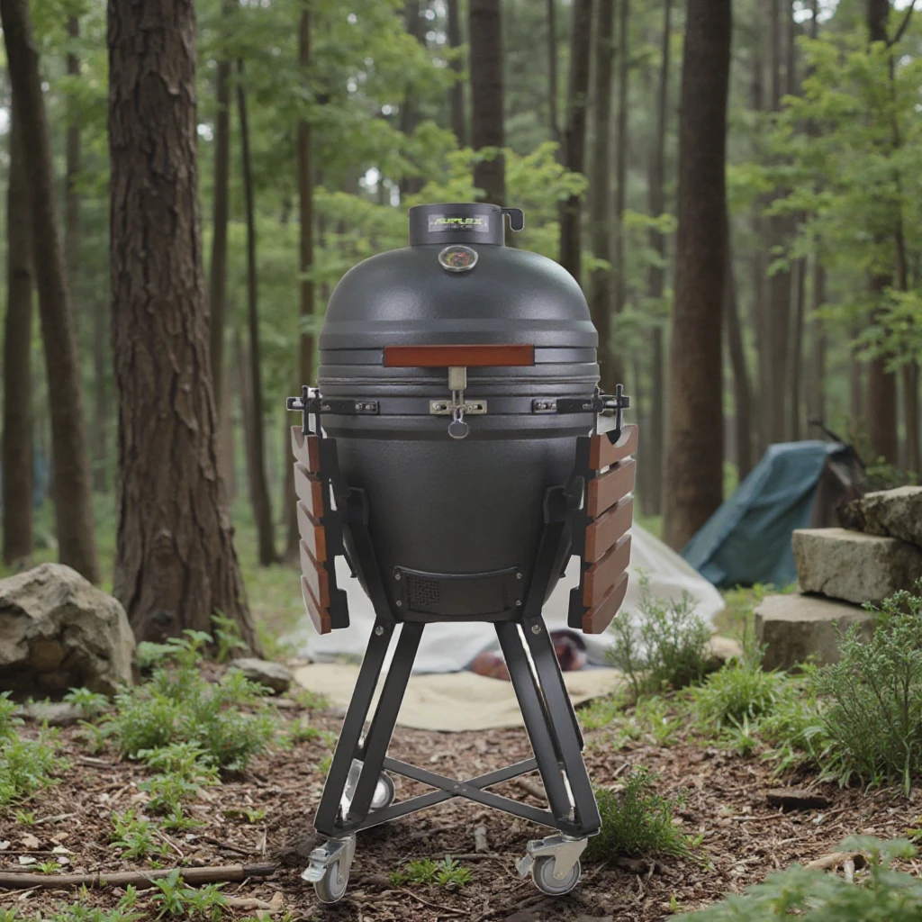 

Auplex Высококачественные индивидуальные 18-дюймовые угольные грили для барбекю Kamado в помещении и на открытом воздухе