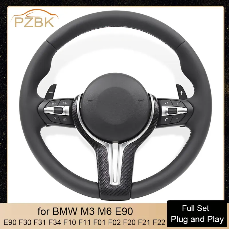 

Upgrade Car Steering Wheel with Carbon for BMW M3 M5 M6 E90 F30 F31 F34 F10 F11 F01 F02 F20 F21 F22 F23 F32 F33 F06 F07 F12