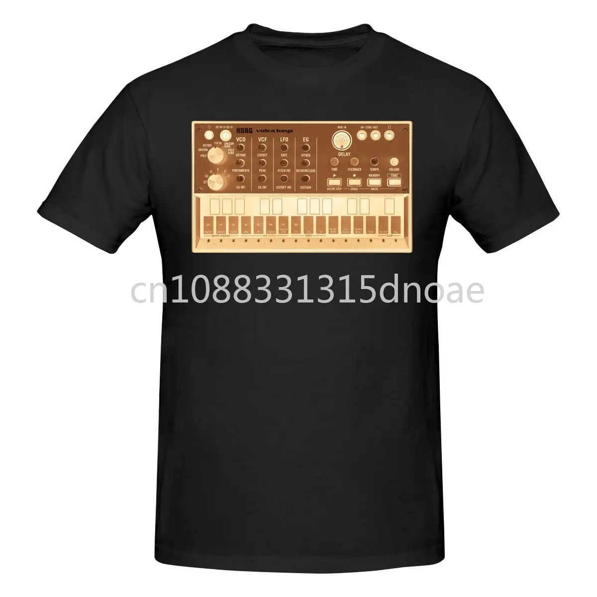 Korg Volca Keys Music T-shirt Men Print Round Neck T-shirt Summer Fashion Short Sleeve Cotton T Shirt