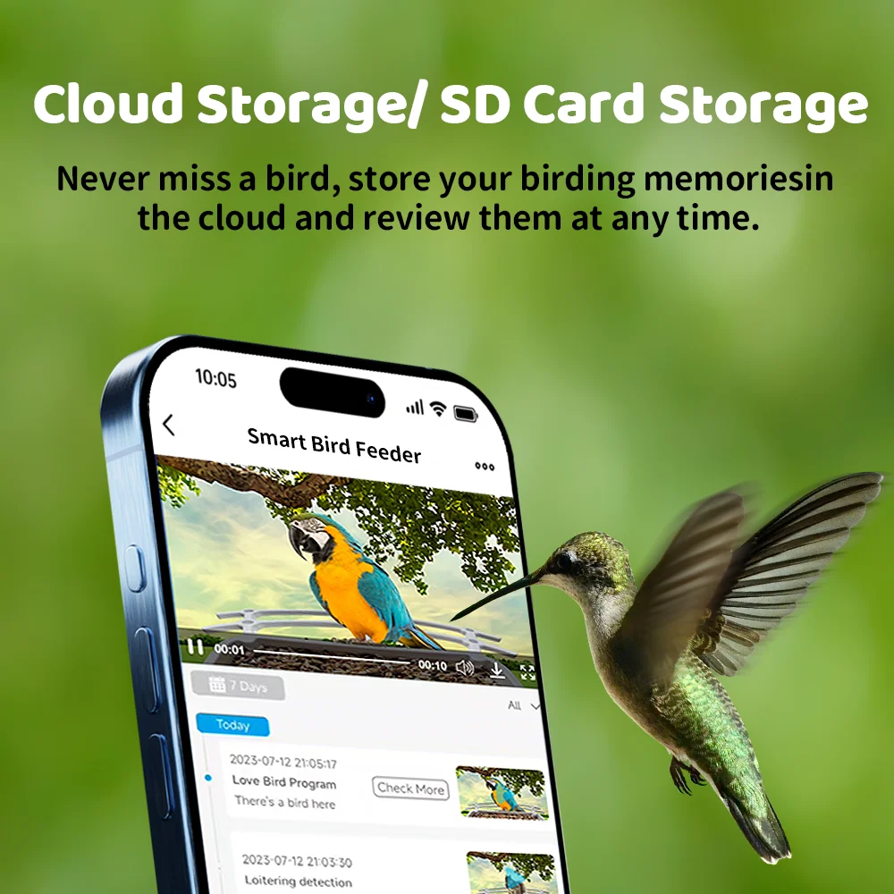 Smart Bird Feeder Camera with 4MP 130°Wide Angle Camera AI Identify Bird Species, with Solar Panel, Auto Capture Bird 2K Videos