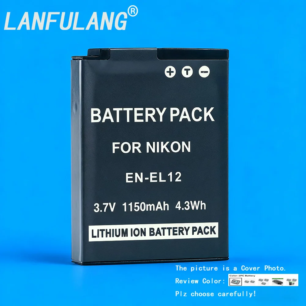 Литий-ионный аккумулятор EN-EL12 емкостью 1150 мАч, совместимый с COOLPIX S710 S70 S640 S9100 S9050 S8200 S8100s S8100 S800c S8000 Литий-ионный аккумулятор EN-EL12 емкостью 1150 мАч, совместимый с COOLPIX S710 S70 S640 S9100 S9050 S8200 S8100s S8100 S800c S8000