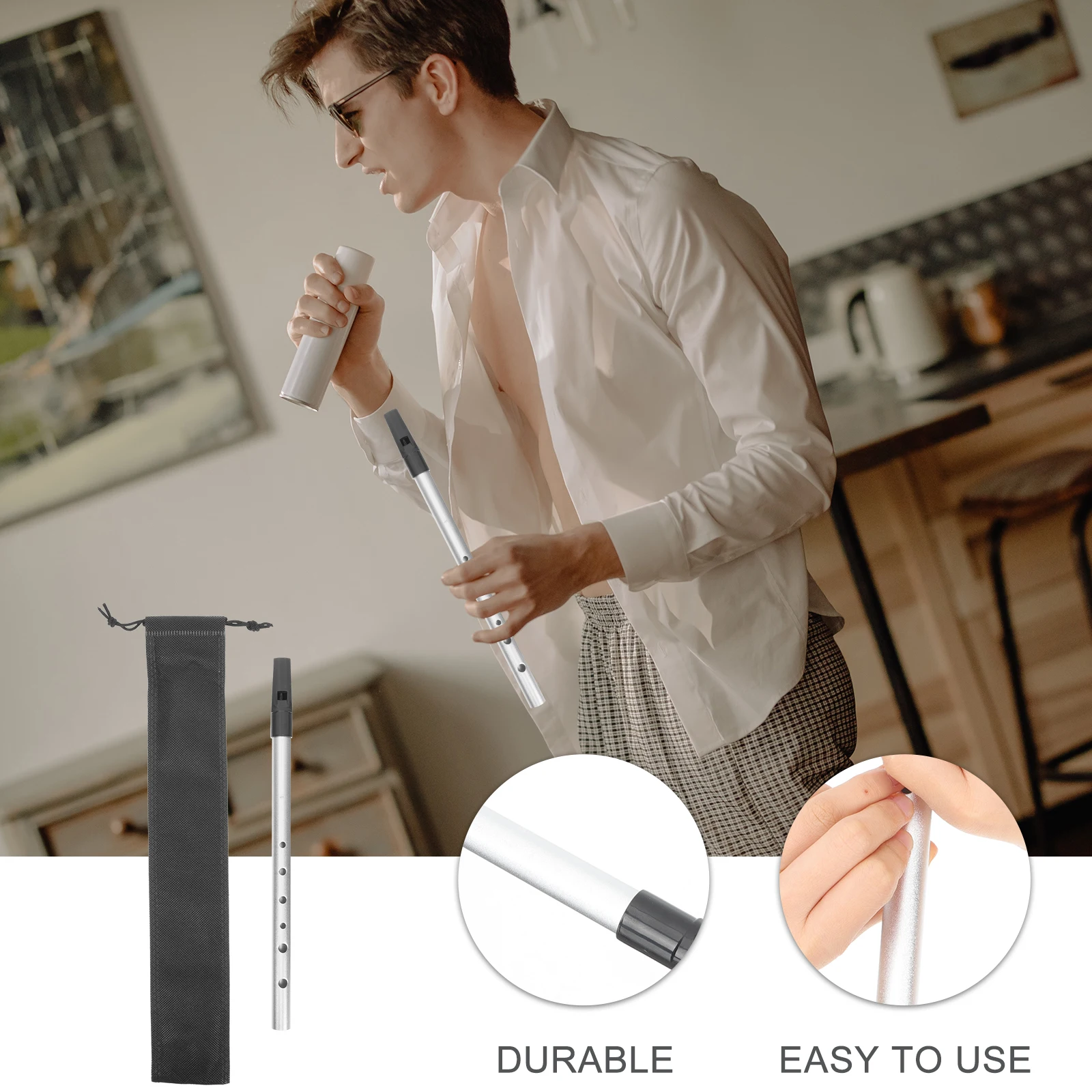 

D Key Whistle Flute 6-Hole Clarinet For Beginners Kids Children Student Practice Wind Instrument Musical Instrument