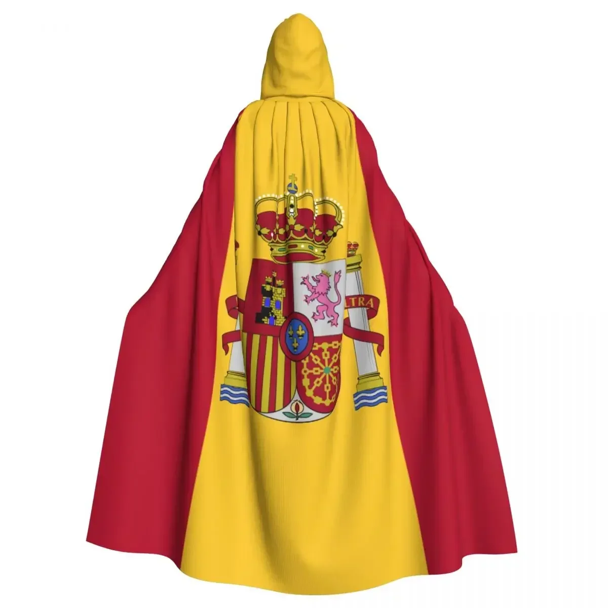 

Fashion Night Wear Suitable For Both Men And Women Long Cape Cloak Spain Flag Hooded Cloak Coat Hoodies Elf Purim