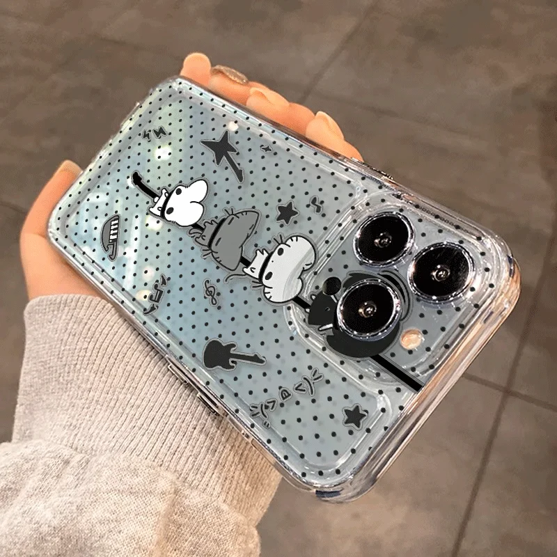 Cartoon Musical Doll Phone Case For Tecno Spark Go 30C 10 Camon 40 30 20 19 Pova 7 6 5 4 Pro itel Pro Plus 4G 5G Clear TPU Cover