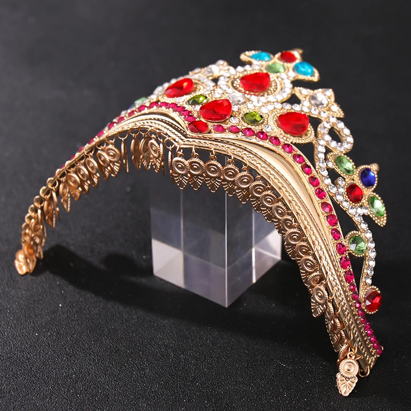 Retro Hair Jewelry Wedding Crown Bridal Headpiece woman Baroque Crystal Rhinestones Tiaras Crowns Wedding Hair Accessories image 6