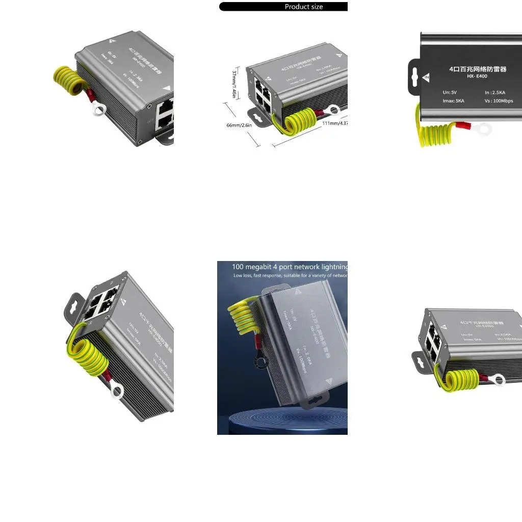 

31BA 4Channel Ethernet Protector Networking Arrestor for Signal Safety