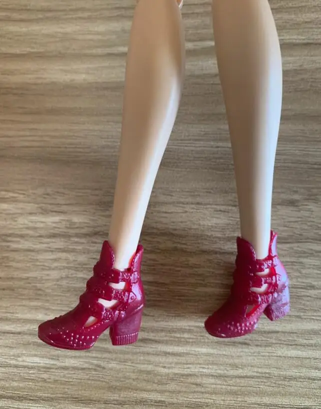 New styles Doll shoes high heel boots flat shoes toy blue yellow red purple for your BB 1/6 dolls A199a