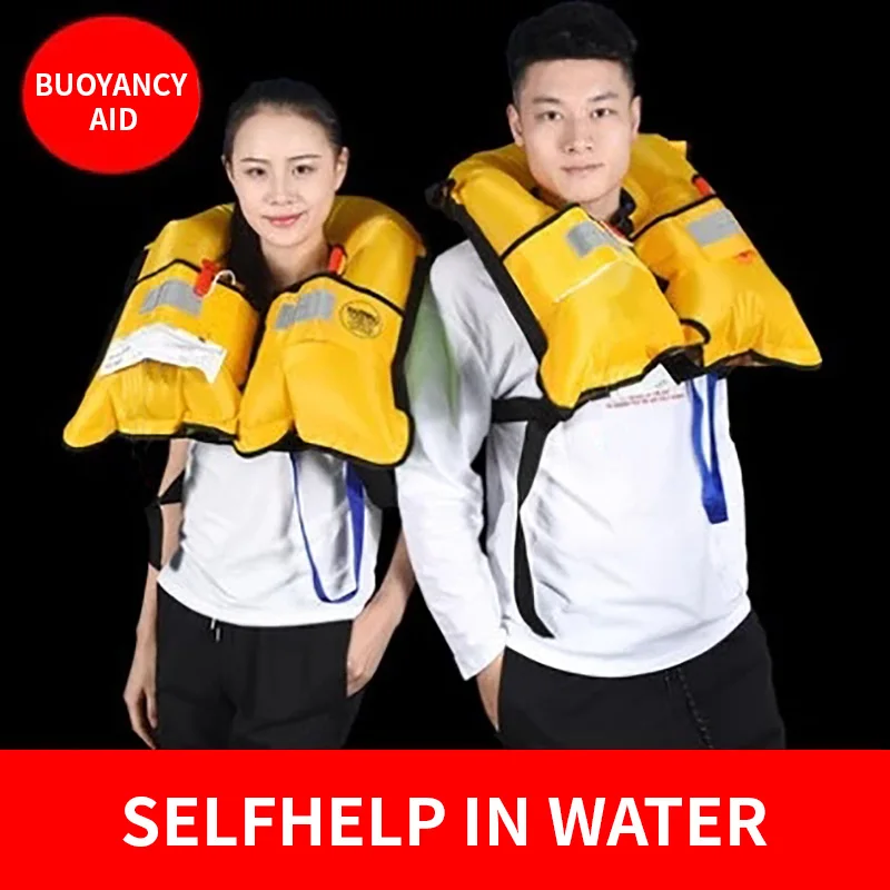 Adult Automatic and Manual Inflatable PFD Life Jacket, Life Vest, Survival Swimming Boating Fishing, 150N Buoyancy, ISO12402-3