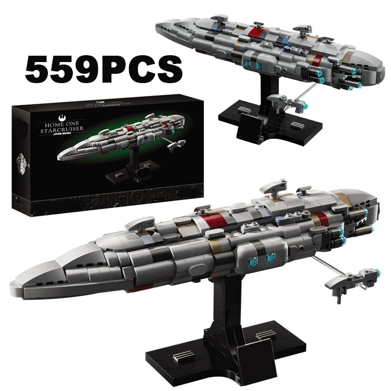 

559PCS New Spaceship Space Stars Fighter Home One Starcruiser Building Blocks Model Assemble Bricks Toys Gift For Kids Boy Adult