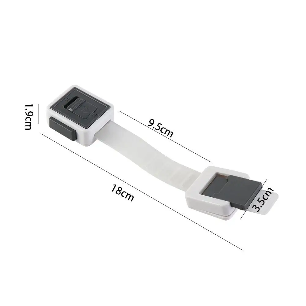 다기능 열림 방지 어린이 안전 잠금 장치, 조절 가능한 플라스틱 아기 잠금 버클, 끼임 방지 손