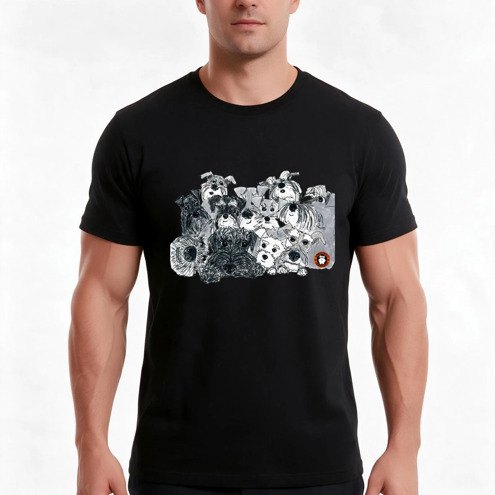 Did Somebody Say Walk cover artwork for Schnauzerfest T-Shirt, Summer Casual Cotton Tee, Oversized Streetwear Tops, 100% Cotton