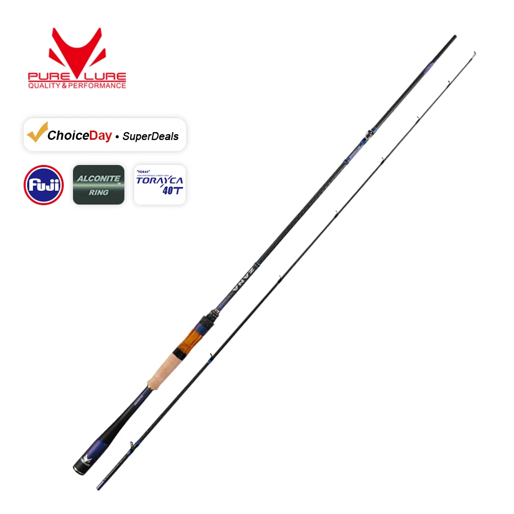 

PURELURE ZANA Soft Baits Rod High Carbon Universal Long Casting Rod Spinning Casting Fast Action Bass Rod Fuji Alconite Ring