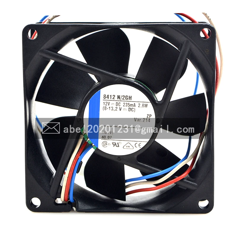 

BRAND NEW 8412N/2GH 8412 N/2GH 12VDC 2.8W ORIGINAL COOLING FAN 8025 80*80*25MM