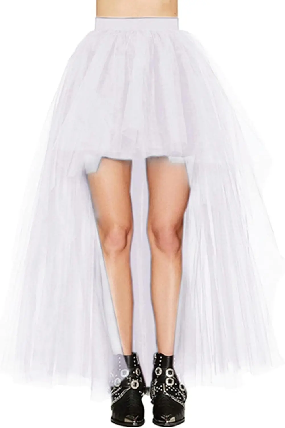 تنورة نسائية من التل بخصر مطاطي ، تنورة شبكية مثيرة منخفضة ، مأدبة زفاف ، حفلة مهرجان ، تأثيري ، تنورة نصف زلة #6