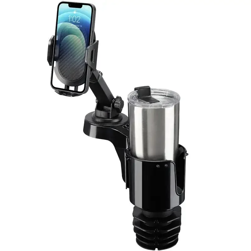 JOYTUTUS Cup Holder Cellphone Mount for Car, Long Arm with 360 Degree Rotation, Compatible iPhone&Samsung & All Smartphones