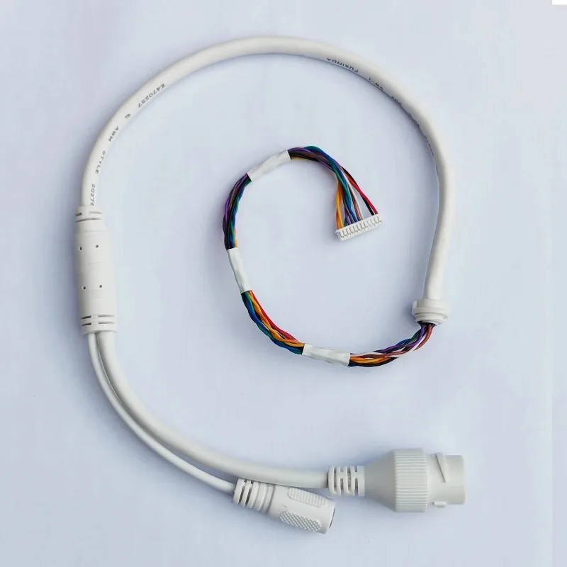 

3PCS Network Camera Tail Cable 10 Pin 10 Core POE for Gun Dome Camera 10P10C Connector Cord