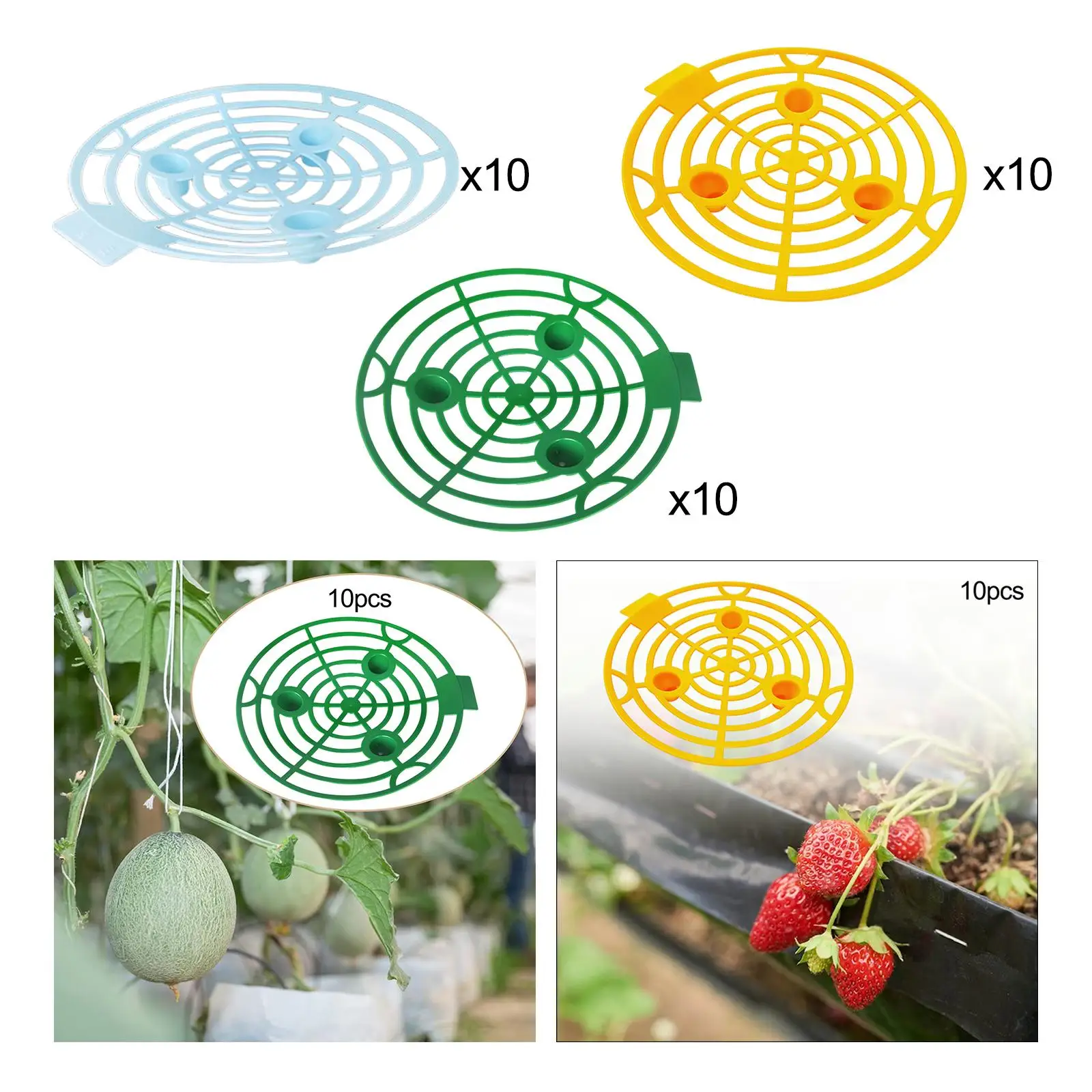 

10 x Melon Cradles Planting Protector Reusable Protection Rack Planting Tray